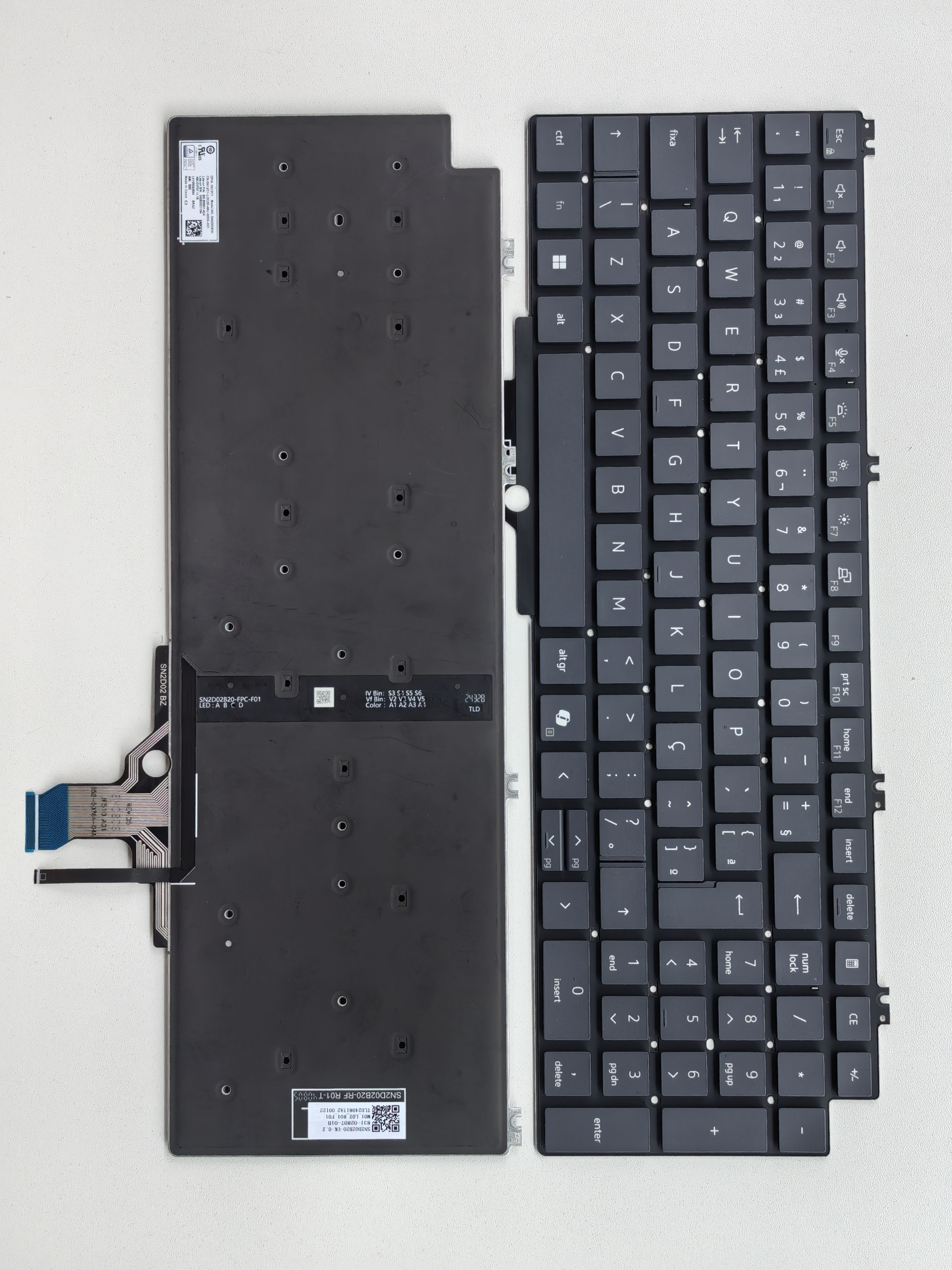 Picture of New Replacement Laptop Keyboard For DELL Pro 16 Plus PB16250 AI Key BLACK Backlit BR Layout
